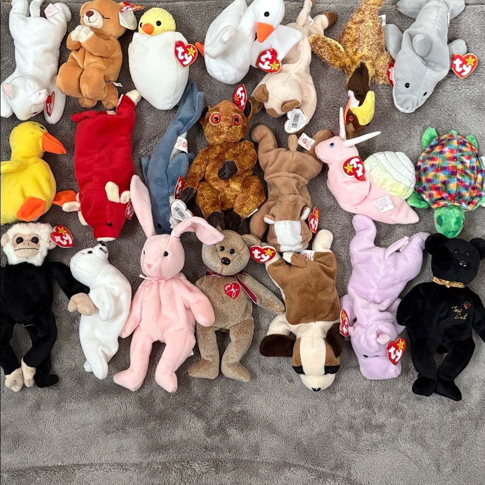 Ty Beanie Babies- Stuffed Animal Collection - Multicolor- set of 21